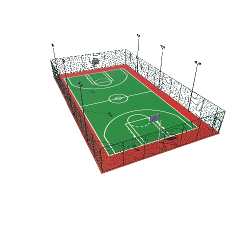 Modular Basketball Court A6 Quad